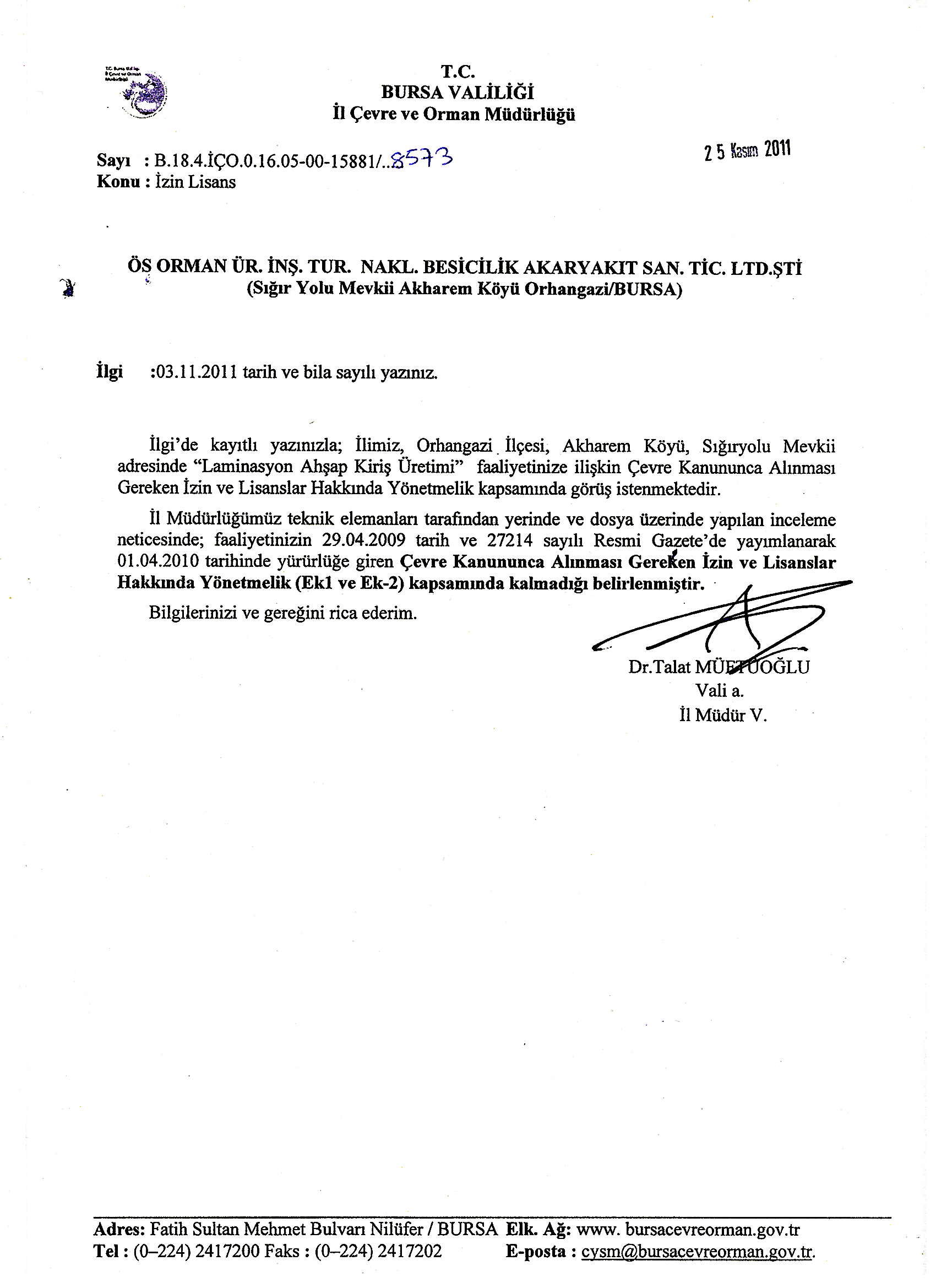 Çevre İzin Lisansı