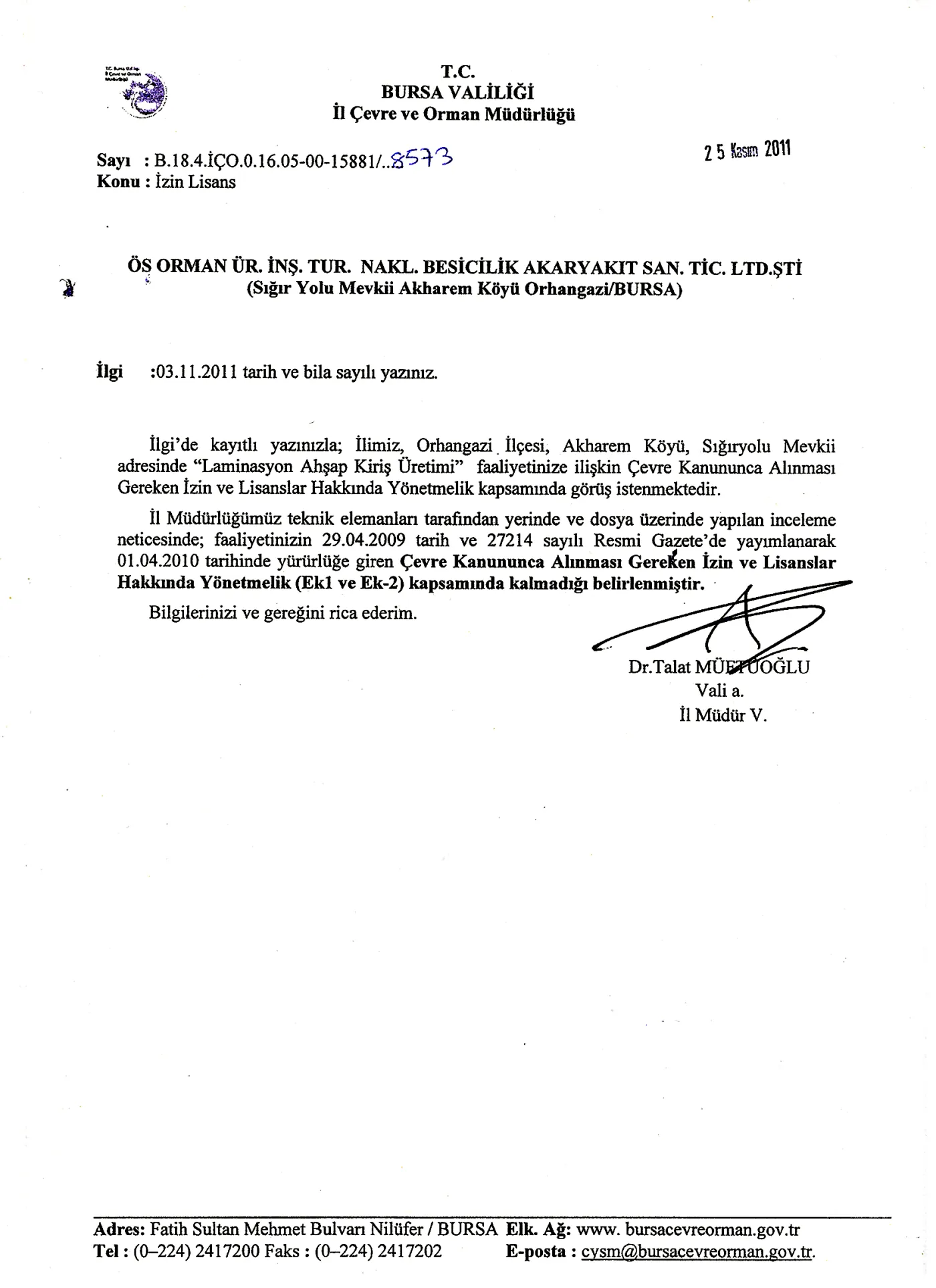 Çevre İzin Lisansı