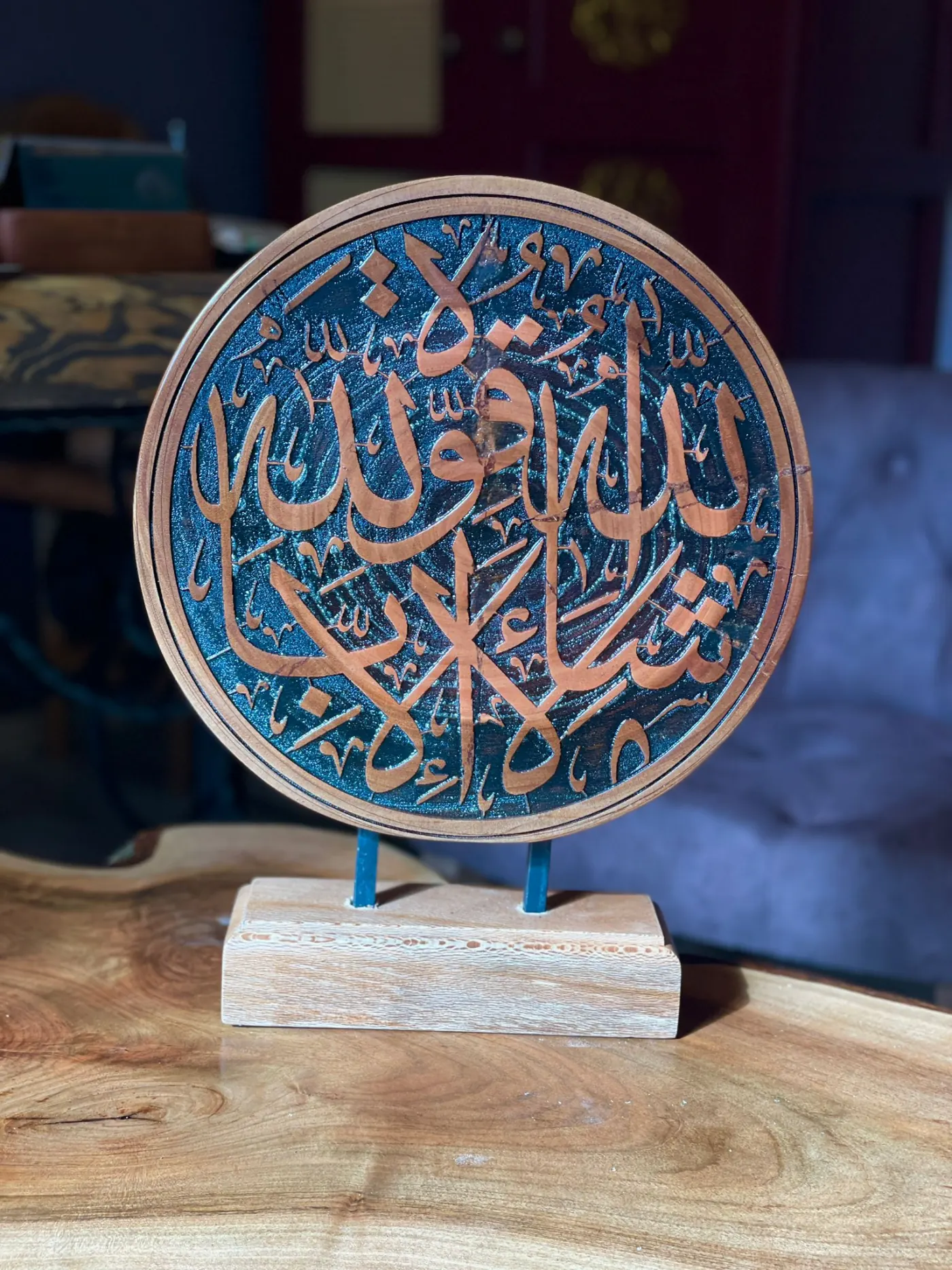 Hat sanatı işlemeli ahşap pano