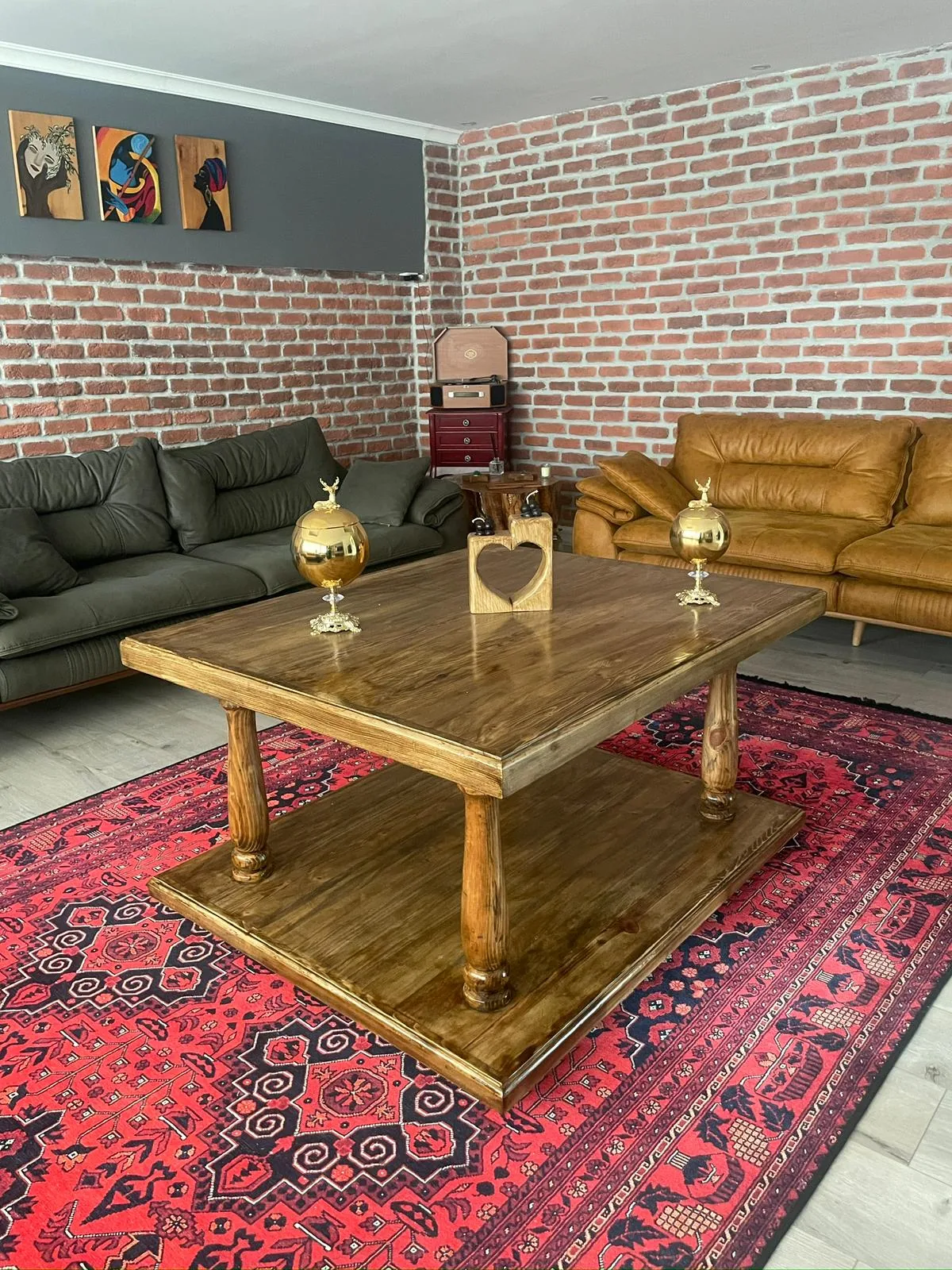 Masif ahşap orta sehpa